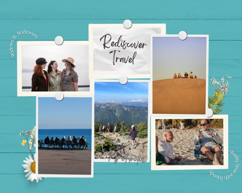 photo collage of people on vacation