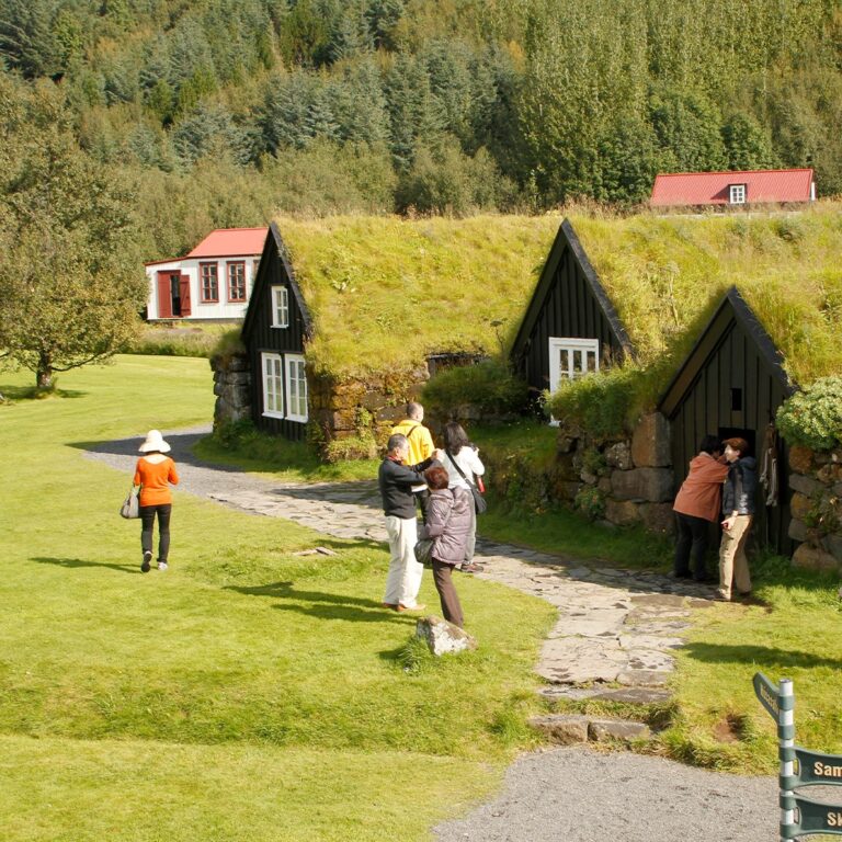 grass roof houses in Iceland